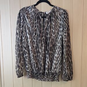 Michael Kors Leopard Print Blouse